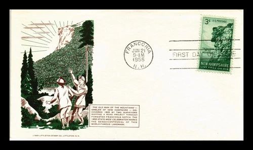US COVER OLD MAN OF THE MOUNTAINS NEW HAMPSHIRE FDC SCOTT 1068