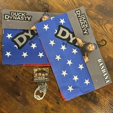Lot Of 3 Duck Dynasty Bandanas Patriotic American Flag  Keychain Bottle Opener