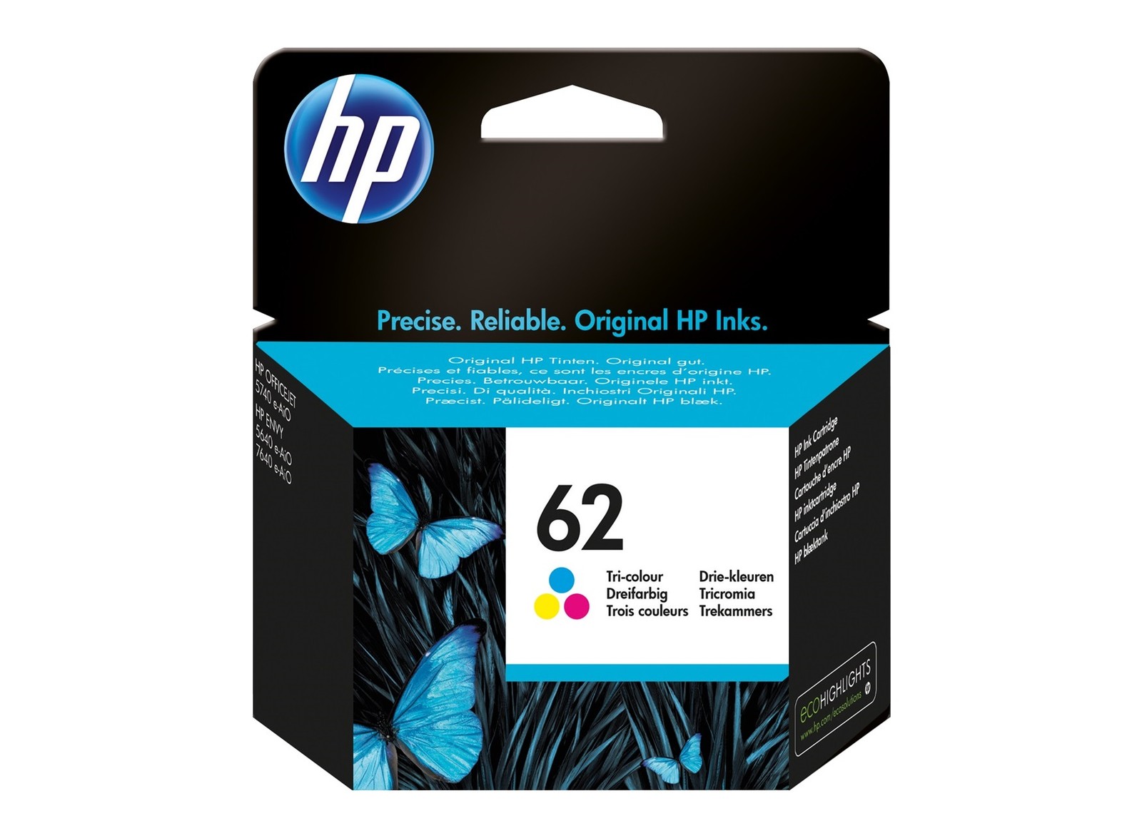 Cartuccia Originale HP C2P06AE 62 (Colori 165 pagine)