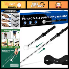 Retractable Golf Swing Trainer with Grip Aid Adjustable Arm Band - Improve You