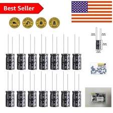 15-Pack 10x20mm Electrolytic Capacitors 2200μF 16V - Compact and Efficient
