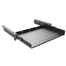 Sliding Under Desk Laptop Mount Shelf with Air Vents, W 16.3" x D 12" Metal U...