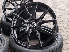 19 Zoll Alufelgen V1 für VW Golf 8 7 6 5 7R 6R R32 GTI GTD GTE ET45 Schwarz