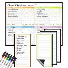 Magnetic Dry Erase Chore Chart for Fridge-14.5"x11" Chore Chart for Multiple ...