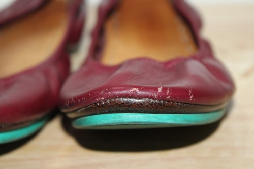 TIEKS by Gavrieli Burgundy Leather Slip On Round Toe Ballet Flats US 9 READ - Picture 5 of 16