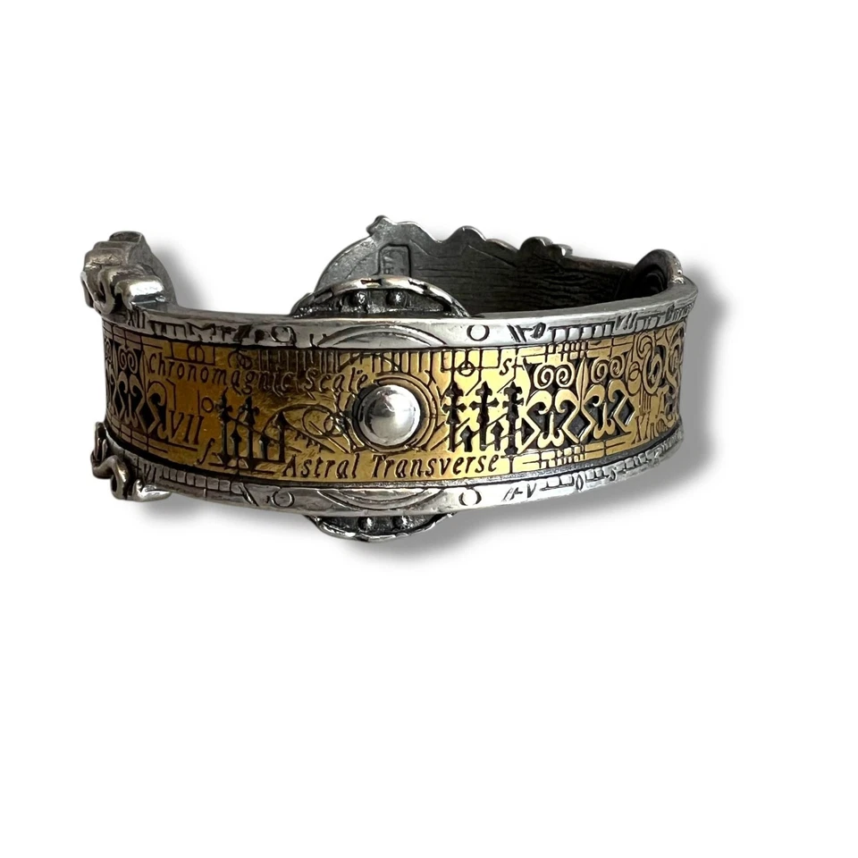 Vintage Alchemy Gothic Cuff Bracelet 1995 Alchemy Carta Chronomancer Steampunk - Image 2 of 4