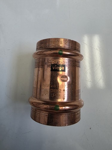 VIEGA 2" COPPER PRESS COUPLING WITH STOP 78072