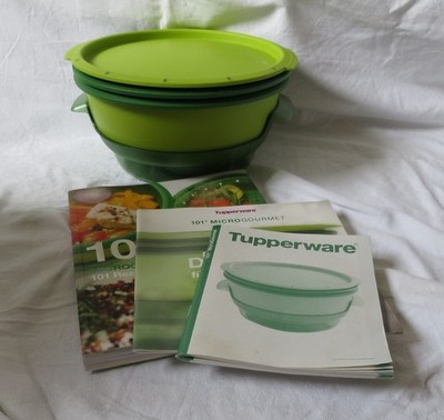 Tupperware MicroGourmet Dampfgarer 101° grün Microwelle + Rezepte