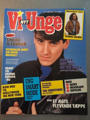 JANET JACKSON - THE CHRISIANS, N.K.O.T.B. in VI UNGE magazine Denmark 1990.