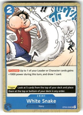 White Snake UC Wings of the Captain Pre-Release Cards OP06-059 NM