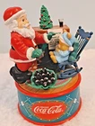 Vtg Jolly Old Saint Nick Christmas Coke Santa Music Box Coca-Cola Working NO BOX