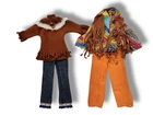 VTG KEN 1971 Live Action Hippie Original Outfit + Barbie Outfit Indian Fringe A9