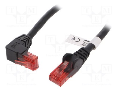 Patch cord RJ45-Stecker,RJ45-Stecker, abgewinkelt, unten