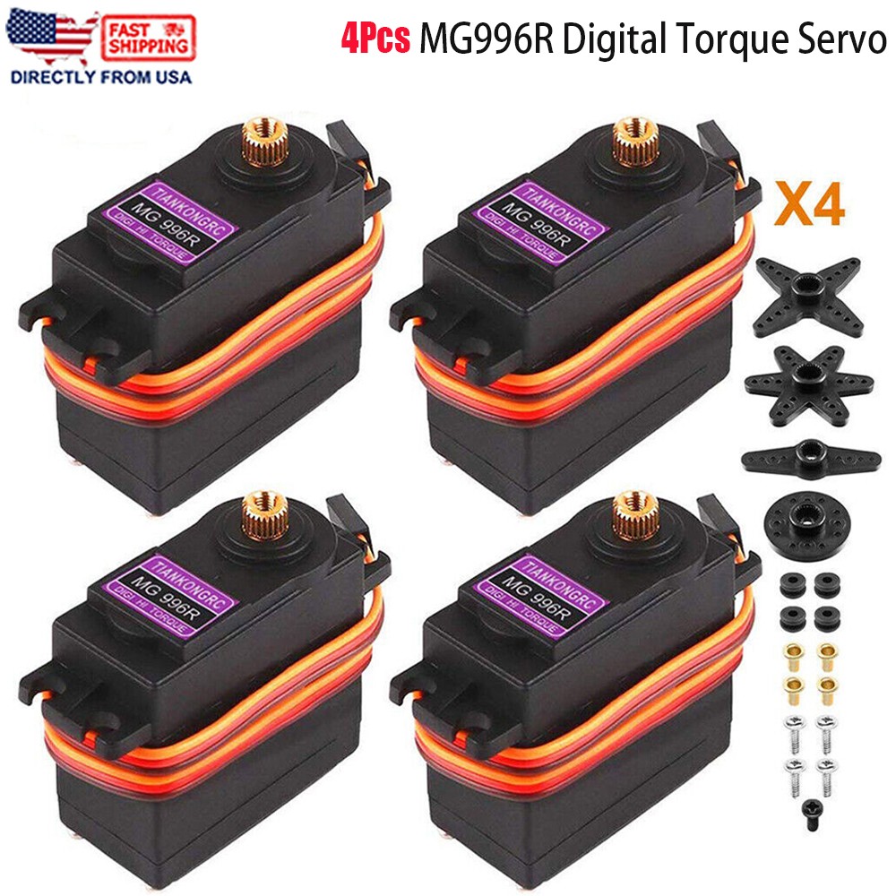 2/4PC For Futaba RC JR MG996R 180&deg; Digital Torque Micro Servo Metal Gear Motor