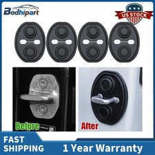4pcs Silicone Car Auto Door Lock Cover Door Latch Protection Black/White
