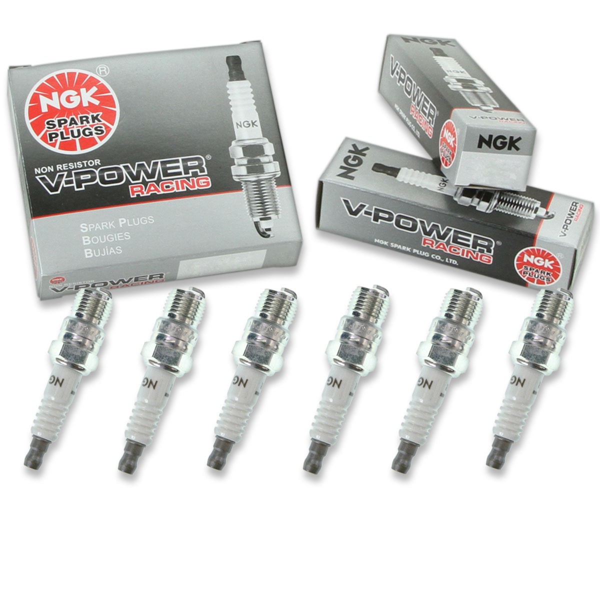 6 pc NGK 3442 R5673-9 V-Power Racing Spark Plugs for V59C BL60 AR132 AF701 rw