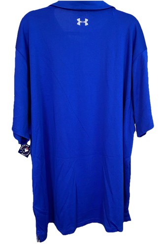 NWT Under Armour 5XL Chicago Cubs Golf Polo Shirt Mens Blue Baseball Logo - Picture 4 of 8