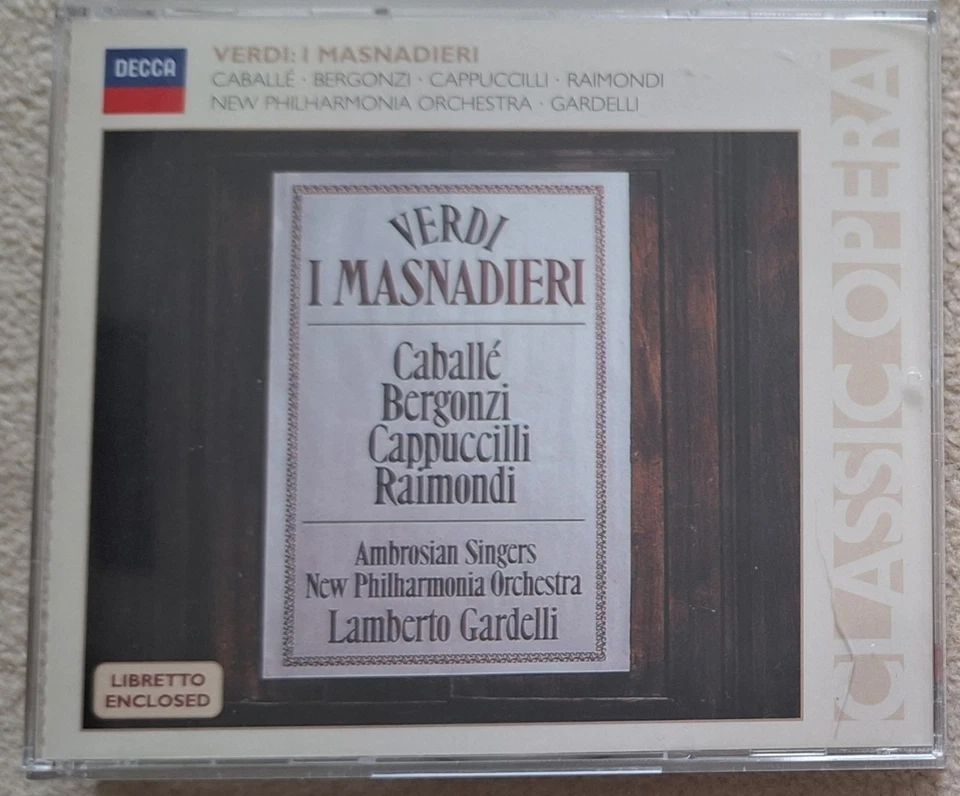 Giuseppe Verdi: I Masnadieri, Gesamtaufnahme, 2 CD, Raimondi, Bergonzi, Caballé