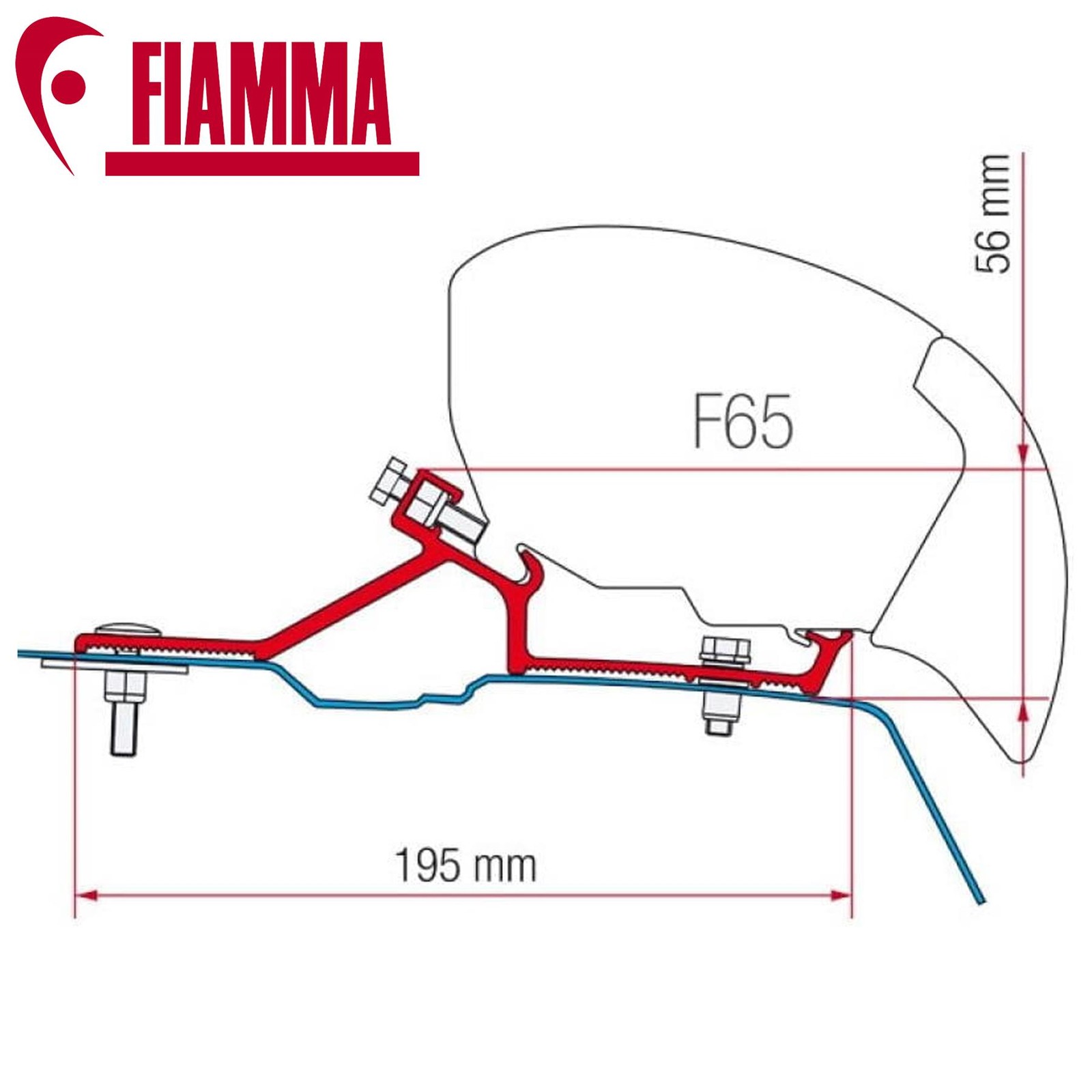 F65/F80 H2 FIAMMA AWNING ADAPTER BRACKET NISSAN NV400 AFTER 2010 RENAULT MASTER