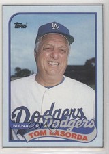 1989 Topps Wax Box Bottom Tommy Lasorda Tom Lasorda #H HOF 02v3