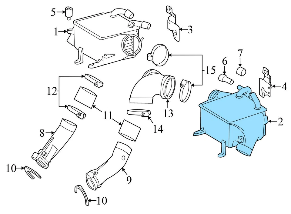 2013-2018 MERCEDES-BENZ SL65 AMG - LEFT Turbo Intercooler 2750901814 - Image 4 of 4