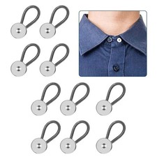 Collar Extenders Elastic Metal Button Extender For Shirt Dress Trousers 10PCS