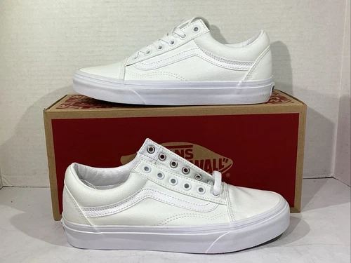 Sneakers Vans uomo taglia 5 5 EU 37 vera tela bianca oldol skool56
