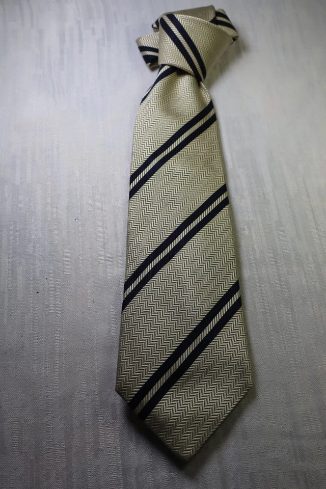 SANSEVERINO NAPOLI SELF TIPPED SETA SILK TIE CRAVATTA NECKTIE MADE ITALY VINTAGE - Immagine 4 di 4