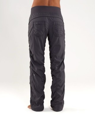 Lululemon Quick Step Pant Gray Dance Studio Ruched Cinch Hem Size 12