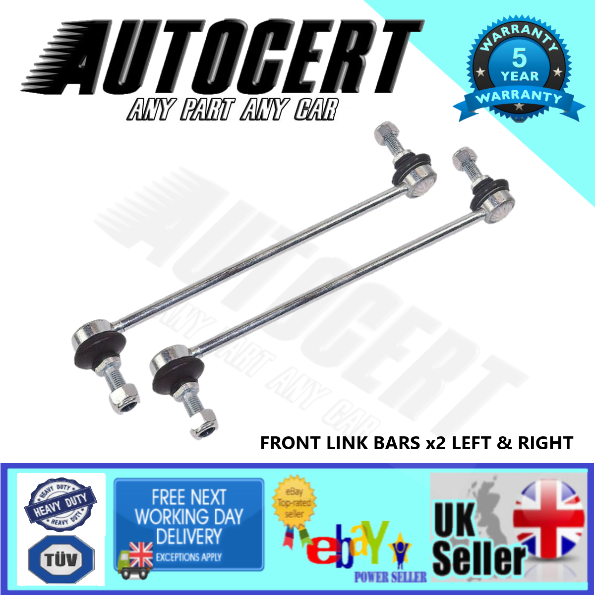 Front Anti-Roll Bar Drop Link Kit For Toyota Prius & Prius Plus (Set Of 2) - Greasable