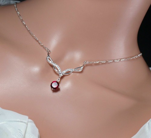 Collar y pendientes enchapados en oro blanco y cristal - Imagen 5 de 11