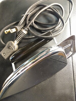 Vintage Fiery Feather Folding Travel Iron, Georgie MFG Co - working