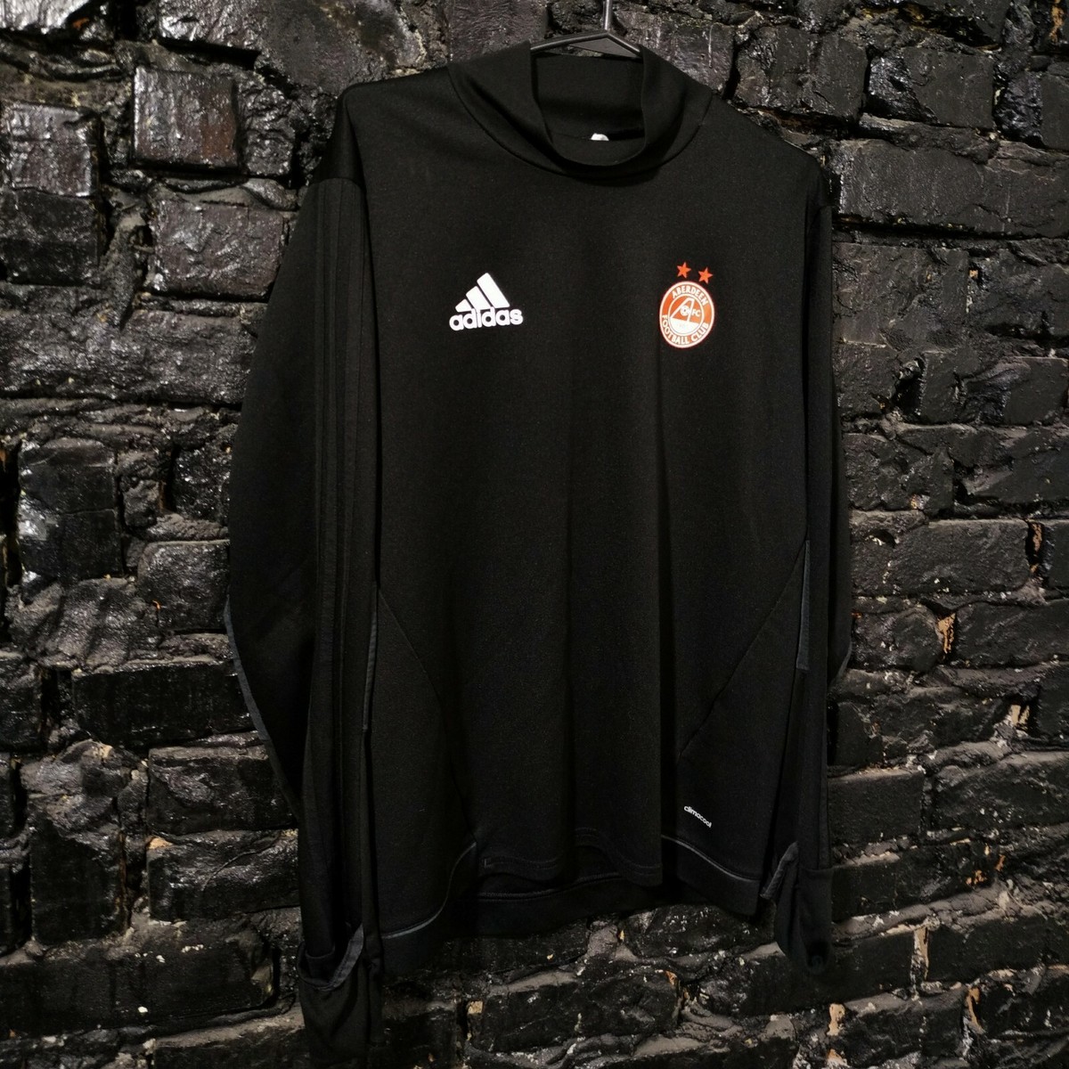 Aberdeen Training Jacket Long Sleeve Black Adidas Polyester Mens