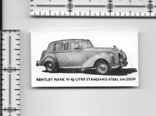 Bentley Mark VI 4 1/2 Litre Standard Steel auto Maxilin 1951 Motor Cars card #4