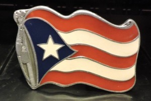 Puerto Rico Flag Belt Buckle Numbered 1664 Made By The Buckle