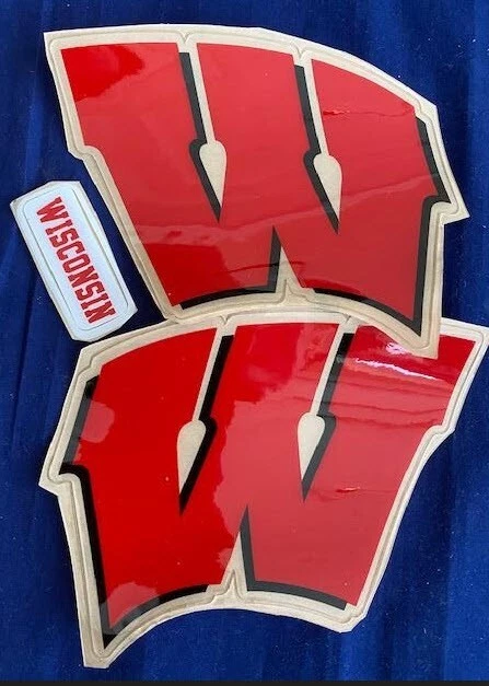 Casco lateral Wisconsin calcomanías/parachoques/rayas/envío gratuito hoy Foto 3 de 4