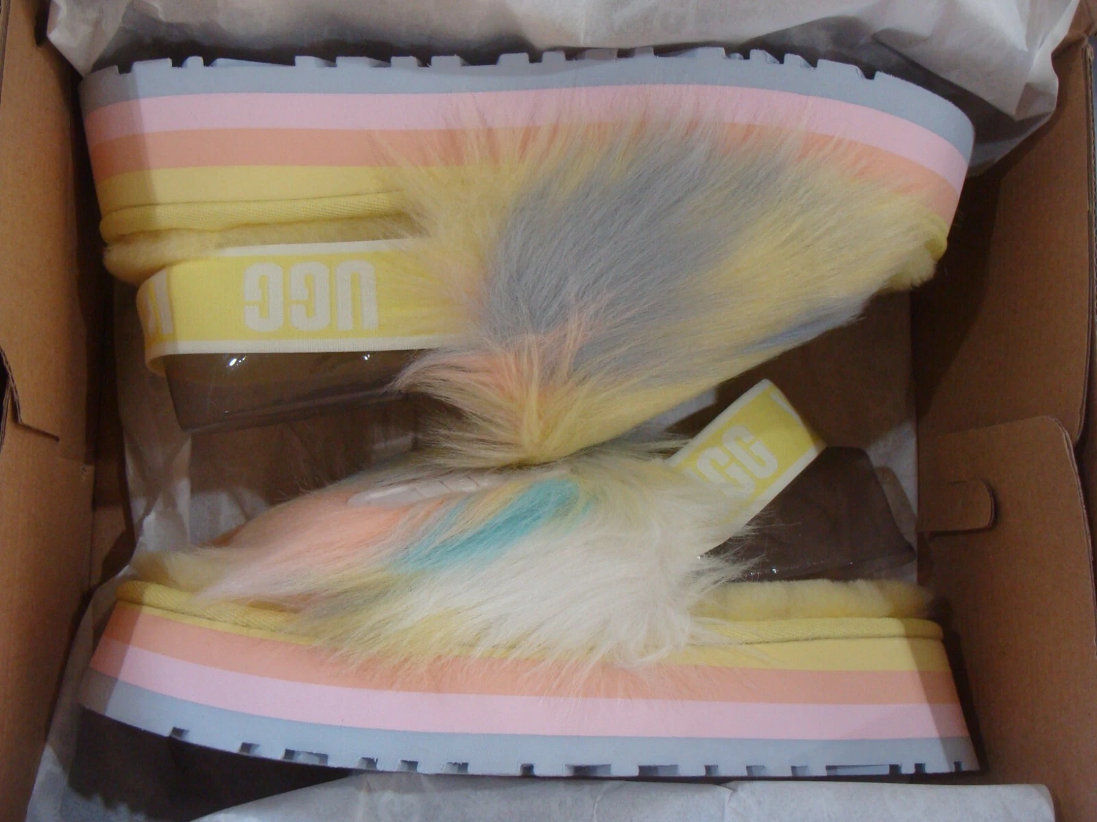 WMNS UGG DISCOTECA SLIDE TIE DYE CON 1125255 TAGLIA 7 8