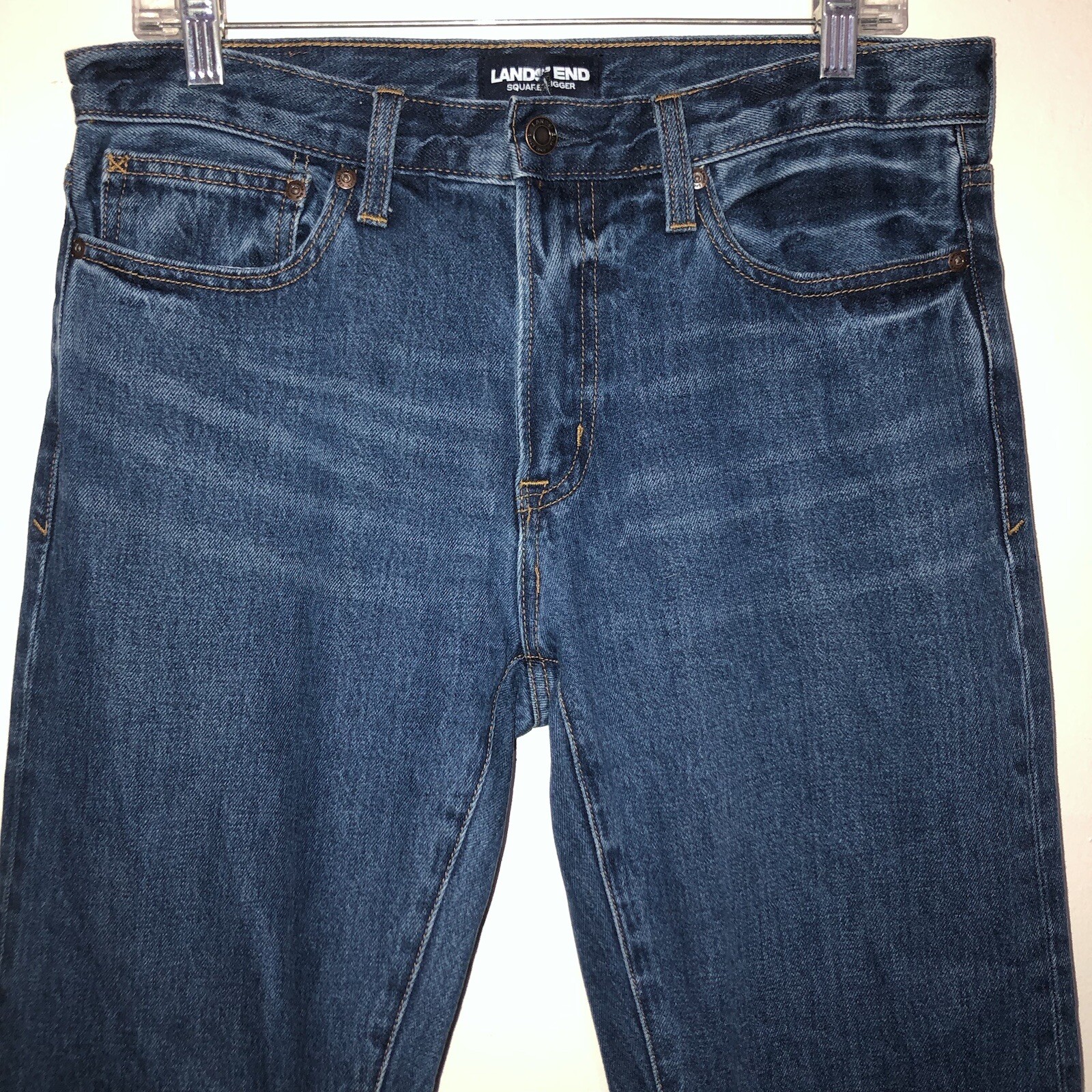 Lands End Square Rigger Straight Fit Mens 3OX31 Mediu… Gem