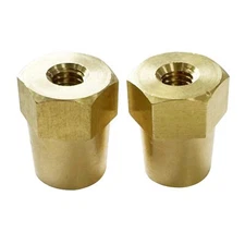 5/16"-18 Thread Female Brass Battery Terminal Post Adapter Charging Post 2 Pack