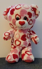 BUILD-A-BEAR 2013 VALENTINE'S DAY HEARTS 17" BEAR  CERTIFICATE OVERSIZED HEAD