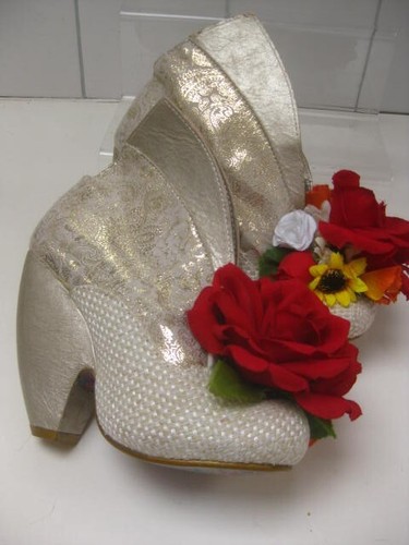 IRREGULAR CHOICE heels shoes 3 36 WE FOUND LOVE bridal wedding red rose gold - Picture 9 of 14