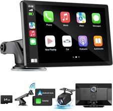 9" Wireless Android - Apple Carplay Screen Car 4K Dash Cam Navigation