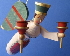 Großer Schwebe-Engel Schwebeengel Holz Schutzengel Erzgebirge Taufengel Taufe