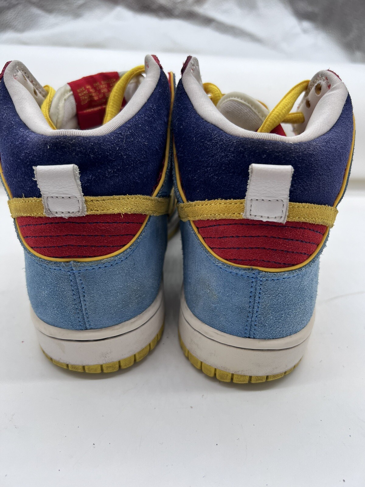 Nike Dunk Hi SB High Pac-Man Pacman Atari Blue Yellow Red Size 8.5 Worn White image 6