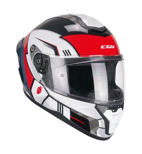 CASCO MOTO INTEGRAL CGM Italia 330S RIOT SPACE Blanco / Negro / Rojo - Imagen 3 de 5
