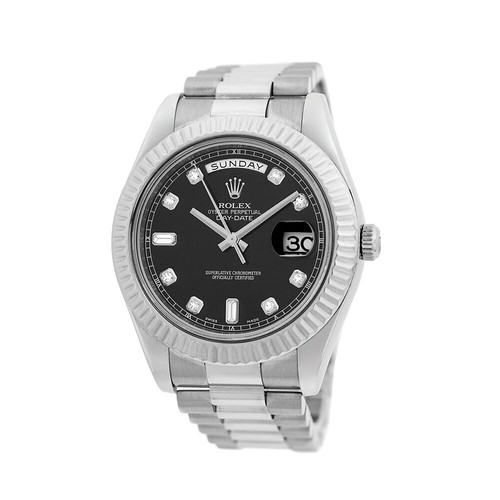ROLEX 18K White Gold 41mm Day-Date II President 218239 Box Warranty MINTY