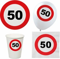 Geburtstags Party Set Deko 50 Jahre Geburtstag Partygeschirr Luftballon 44 Tlg.