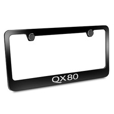 For Infiniti Qx80 Suv Black Metal License Plate Frame For Infiniti Qx80 Suv Black Metal License Plate Frame