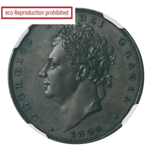 Great Britain 1826 1/4 pence (farthing) George IV NGC PF64BN