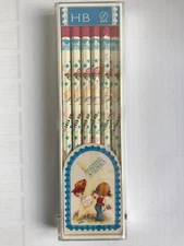 12 VINTAGE COLLEEN PENCILS: BOX OF No.1414 HB "TOMTOM & VIEVIE" - JAPAN - UNUSED